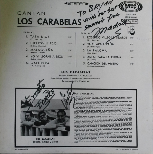 Los Carabelas - Cantan | Sonoplay (S - 21050) - 2