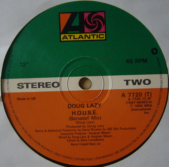 Doug Lazy - H.O.U.S.E. | Atlantic (A 7720 (T)) - 4