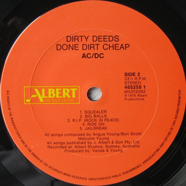 AC/DC - Dirty Deeds Done Dirt Cheap | Albert Productions (465258 1) - 4 AC/DC - Dirty Deeds Done Dirt Cheap | Albert Productions (465258 1) - 4