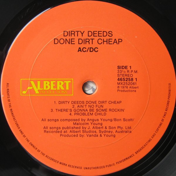 AC/DC - Dirty Deeds Done Dirt Cheap | Albert Productions (465258 1) - 3 AC/DC - Dirty Deeds Done Dirt Cheap | Albert Productions (465258 1) - 3