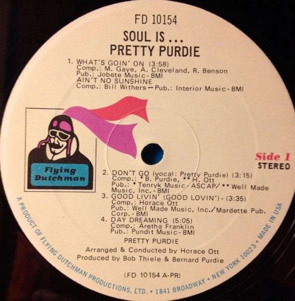Bernard Purdie - Soul Is... Pretty Purdie | Flying Dutchman (FD-10154) - 2