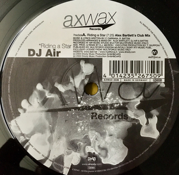 DJ Air - Riding A Star | Axwax Records (AXWAX 2026)