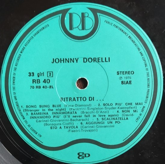 Johnny Dorelli - Ritratto Di... Johnny Dorelli | Record Bazaar (RB 40) - 4