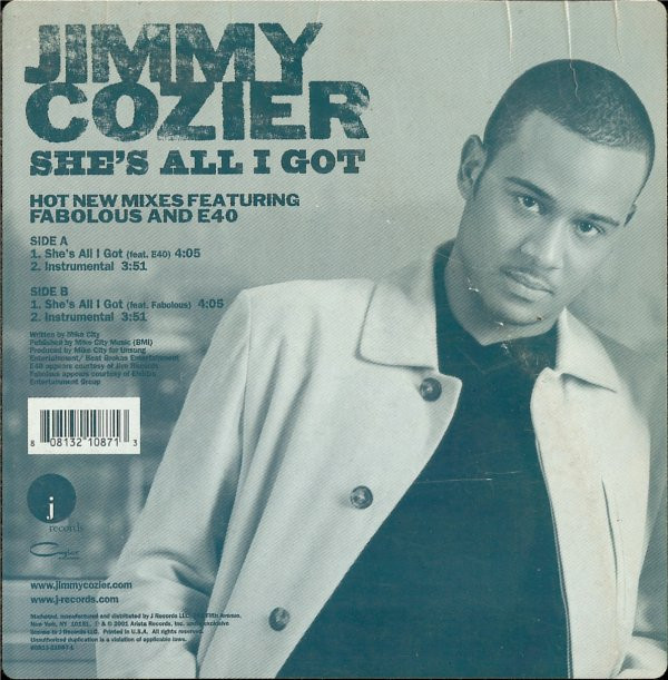 Jimmy Cozier - She's All I Got | J Records (80813-21087-1)