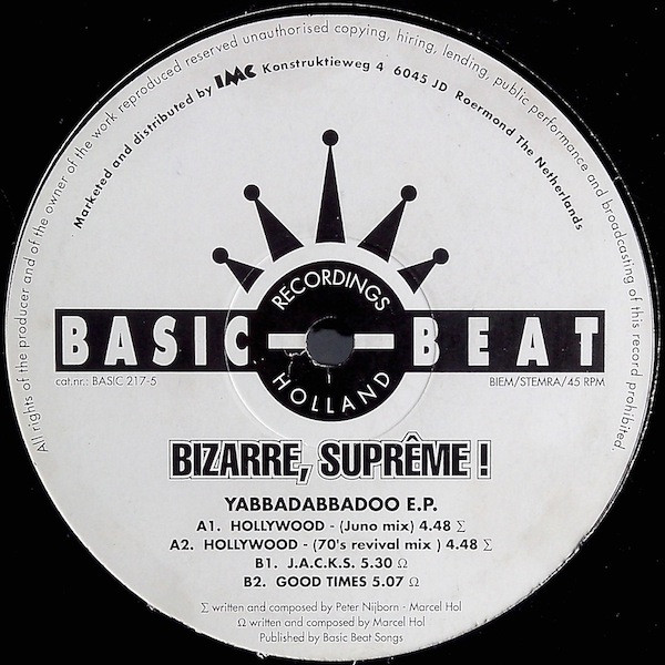 Bizarre, Supreme! - Yabbadabbadoo E.P. | Basic Beat Recordings (BASIC 217-5)