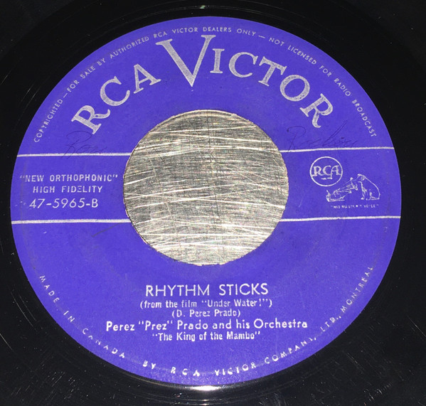 Perez Prado And His Orchestra - Cherry Pink And Apple Blossom White / Rhythm Sticks | RCA Victor (47-5965) - 2 Perez Prado And His Orchestra - Cherry Pink And Apple Blossom White / Rhythm Sticks | RCA Victor (47-5965) - 2