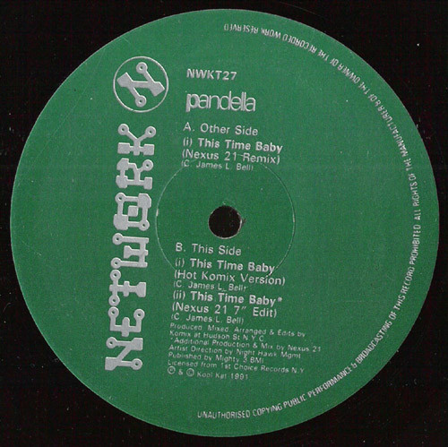 Pandella - This Time Baby | Network Records (NWKT27) - 4