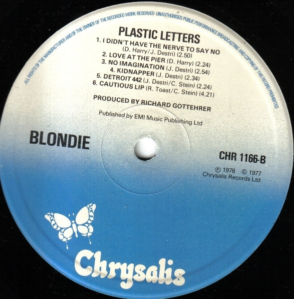 Blondie - Plastic Letters | Chrysalis (CHR 1166) - 4 Blondie - Plastic Letters | Chrysalis (CHR 1166) - 4