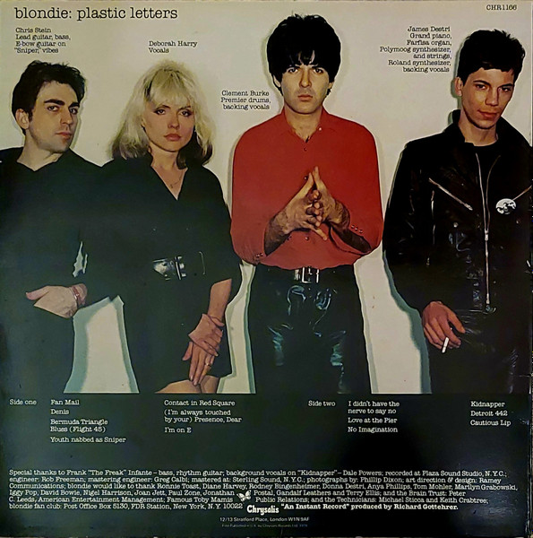 Blondie - Plastic Letters | Chrysalis (CHR 1166) - 2 Blondie - Plastic Letters | Chrysalis (CHR 1166) - 2
