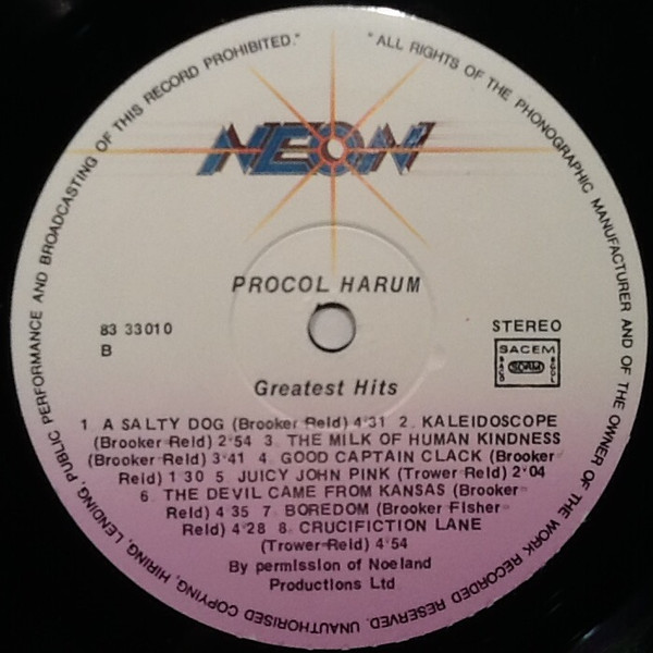 Procol Harum - Greatest Hits | Platinum (PLP 33) - 4