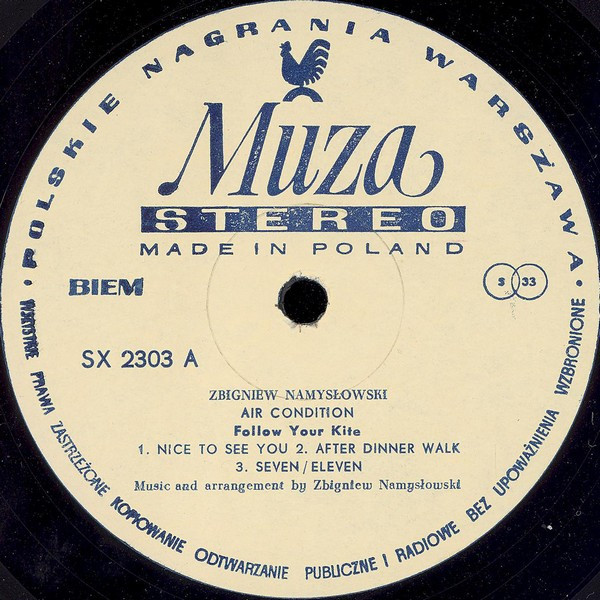 Zbigniew Namysłowski Air Condition - Follow Your Kite | Polskie Nagrania Muza (SX 2303) - 3