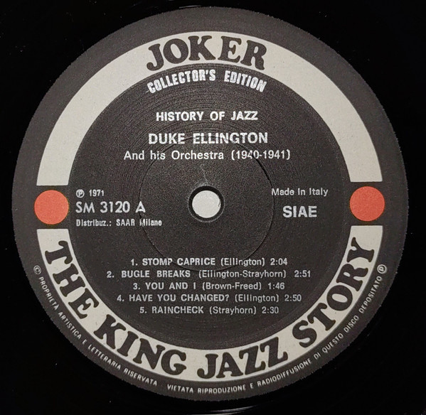 Duke Ellington And His Orchestra - Duke Ellington And His Orchestra 1940-1941 | Joker (SM 3120) - 3