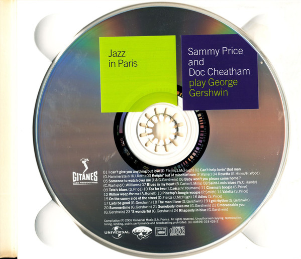 Sammy Price And Doc Cheatham - Play George Gershwin | Gitanes Jazz Productions (018 426-2) - 3 Sammy Price And Doc Cheatham - Play George Gershwin | Gitanes Jazz Productions (018 426-2) - 3