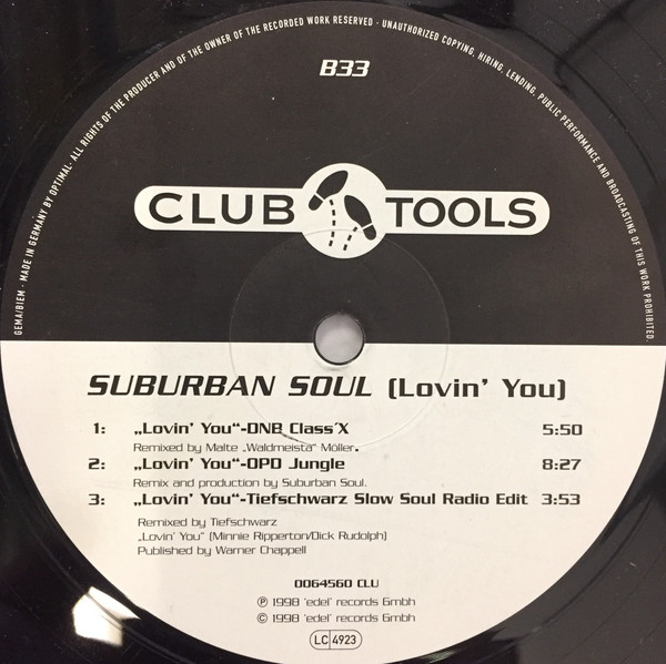 Suburban Soul - Lovin' You | Club Tools (006456-0 CLU) Suburban Soul - Lovin' You | Club Tools (006456-0 CLU)
