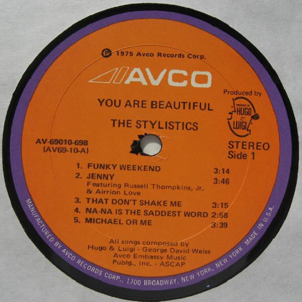 The Stylistics - You Are Beautiful | Avco (AV-69010-698) - 3