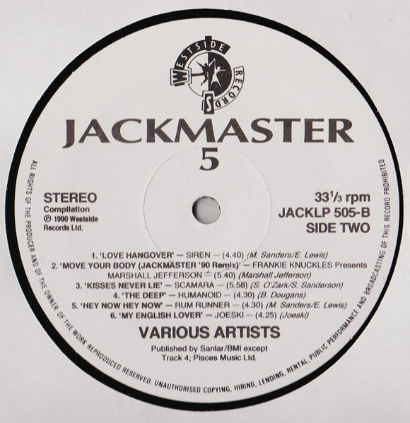Various - Jackmaster 5 | Westside Records (JACKLP 505) - 4 Various - Jackmaster 5 | Westside Records (JACKLP 505) - 4