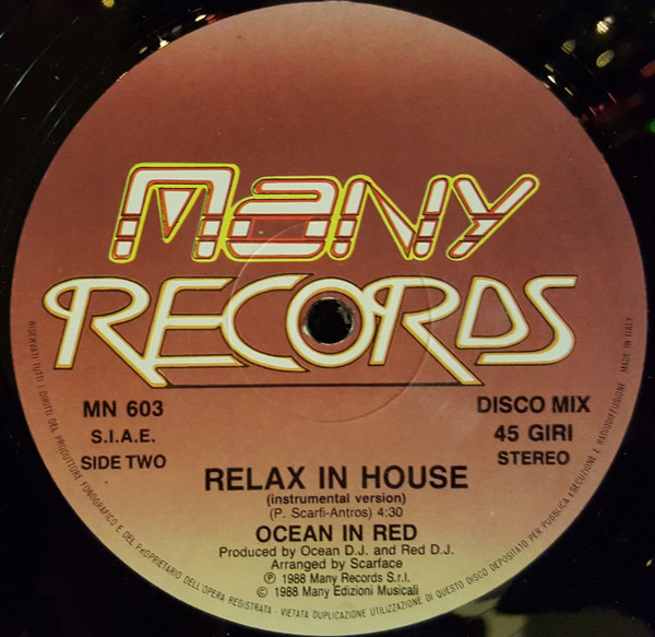 Ocean D. In Red - Relax In House | Many Records (MN 603) - 2 Ocean D. In Red - Relax In House | Many Records (MN 603) - 2