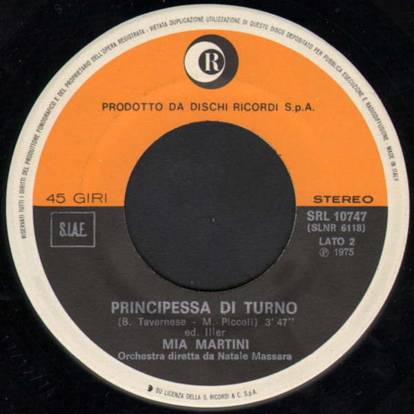 Mia Martini - Al Mondo | Ricordi (SRL 10747) - 4