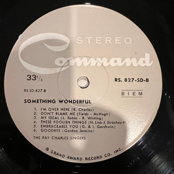 The Ray Charles Singers - Something Wonderful | Command (RS 827 SD) - 4