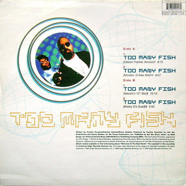 Frankie Knuckles Featuring Adeva - Too Many Fish | Virgin (VUST 89) - 2