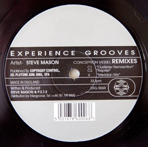 Steve Mason - Conception Vessel (Remixes) | Experience Grooves (EXG 006R) - 3