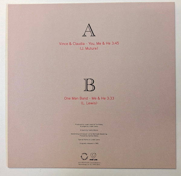 Vincent Taylor & Clauda / One Man Band - You, Me & He / Me & He | Miss you (MISSYOU040) - 2