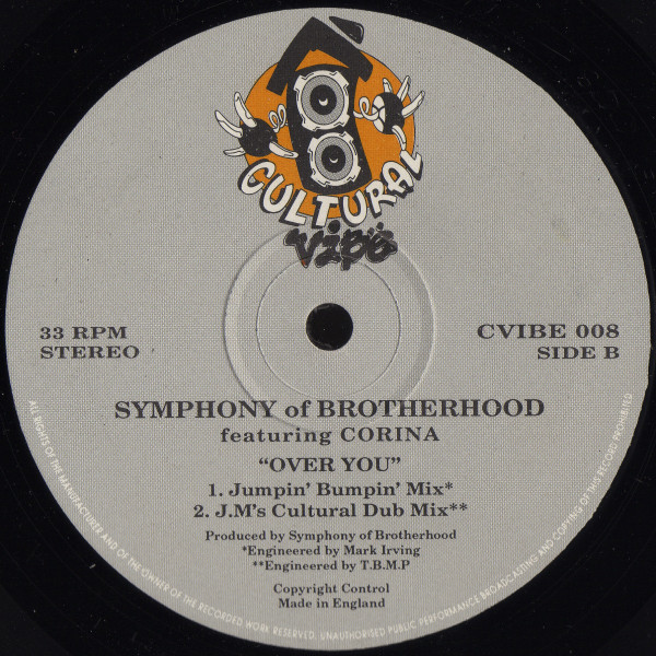 Symphony Of Brotherhood Featuring Corina - Over You | Cultural Vibe Records (CVIBE 008) - 2 Symphony Of Brotherhood Featuring Corina - Over You | Cultural Vibe Records (CVIBE 008) - 2