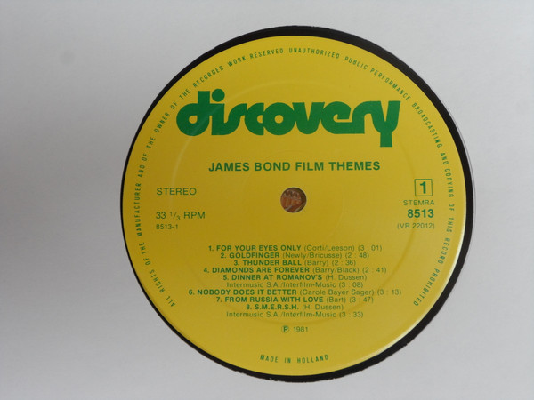 The Studio London Orchestra - 16 James Bond Film Themes | Discovery (8513) - 4