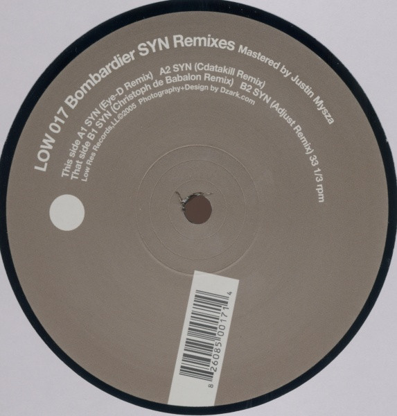 Bombardier - Syn Remixes | Low Res Records (LOW 017)