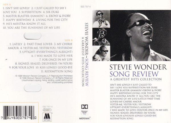 Stevie Wonder - Song Review / A Greatest Hits Collection | Motown (530 757-4)