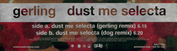 Gerling - Dust Me Selecta | Infectious Records (INFEC 110TP) - 3
