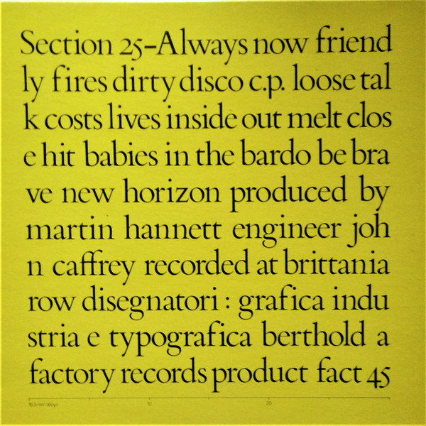 Section 25 - Always Now | Factory (fact 45)