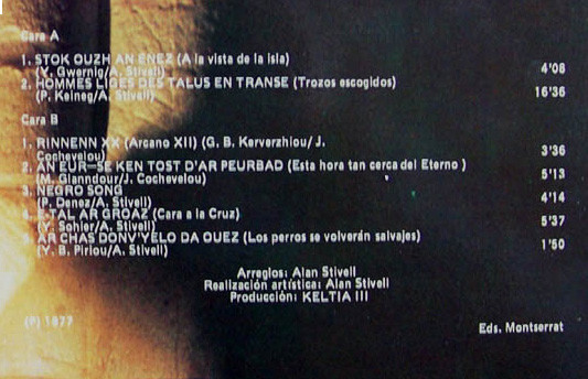 Alan Stivell - (Hacia La Isla) | Bocaccio Records (BS-32109) - 3