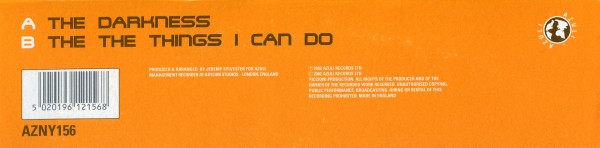 Jeremy Sylvester - The Darkness / The Things I Can Do | Azuli Records (AZNY156) - 3