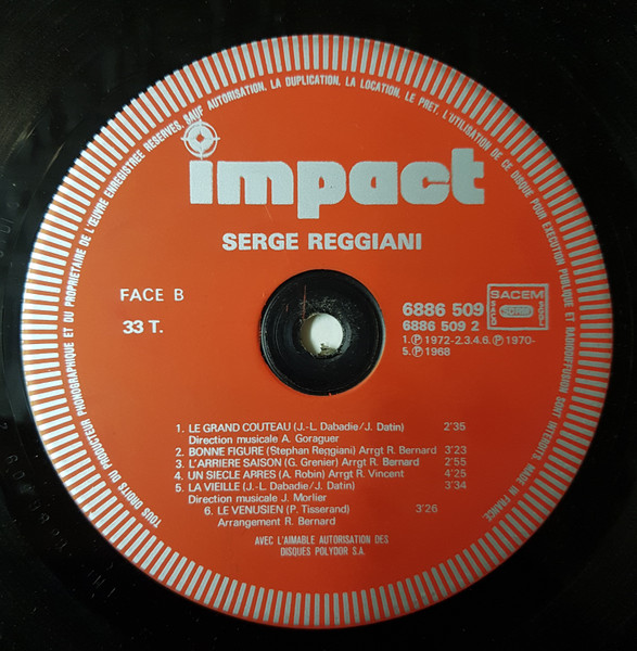 Serge Reggiani - Serge Reggiani | Impact (6886 509) - 4 Serge Reggiani - Serge Reggiani | Impact (6886 509) - 4