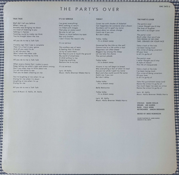 Talk Talk - The Party's Over | EMI (EMC 3413) - 3