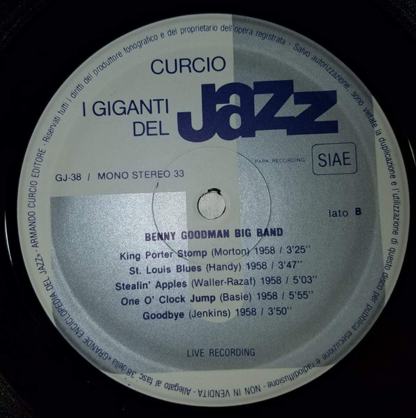 Benny Goodman And His Orchestra , Taft Jordan , Zoot Sims , Billy Bauer - I Giganti Del Jazz 38 | Curcio (GJ-38) - 4 Benny Goodman And His Orchestra , Taft Jordan , Zoot Sims , Billy Bauer - I Giganti Del Jazz 38 | Curcio (GJ-38) - 4