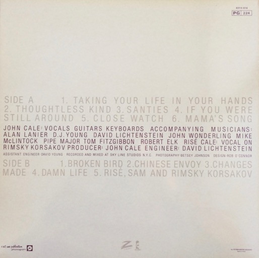 John Cale - Music For A New Society | ZE Records (6313 416) - 2