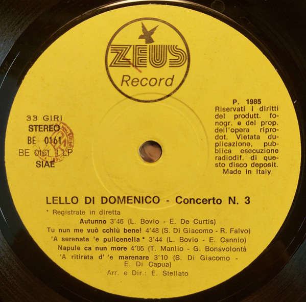Lello Di Domenico - Concerto N° 3 | Zeus (BE 0161) - 3