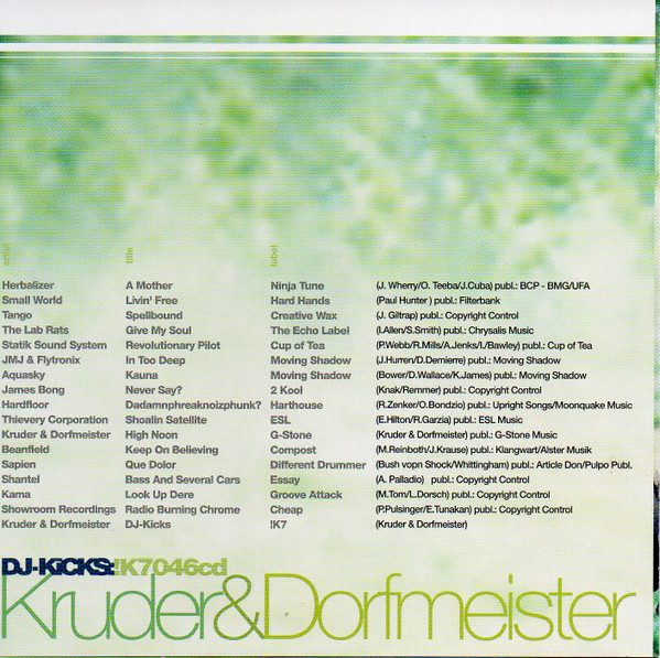 Kruder & Dorfmeister - DJ-Kicks: | !K7 Records (!K7046cd) - 4