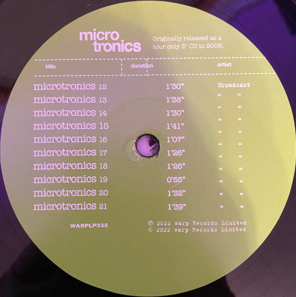 Broadcast - Microtronics - Volumes 1 & 2 | Warp Records (WARPLP335)