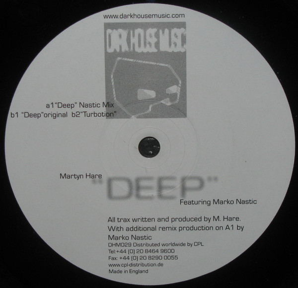 Martyn Hare & Marko Nastić - Deep EP | Dark House Music (DHM029)