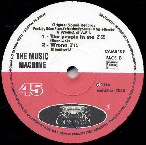The Music Machine - Talk Talk / The People In Me / Come On In / Wrong | Cameleon Records (CAME 109) - 4