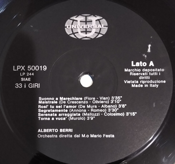 Alberto Berri - Alberto Berri | Universal (LPX 50019) - 3
