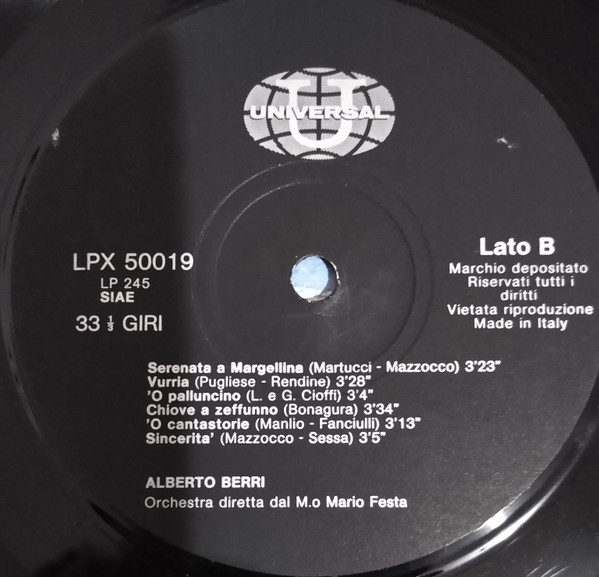Alberto Berri - Alberto Berri | Universal (LPX 50019) - 4