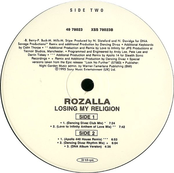 Rozalla - Losing My Religion | Epic (49 78023) - 4
