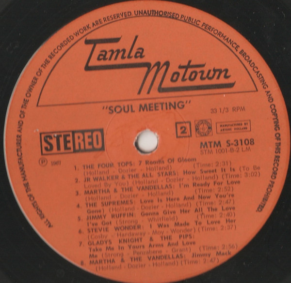 Various - The Tamla-Motown Sound! - Soul Meeting | Tamla Motown (PTM S-598) - 3
