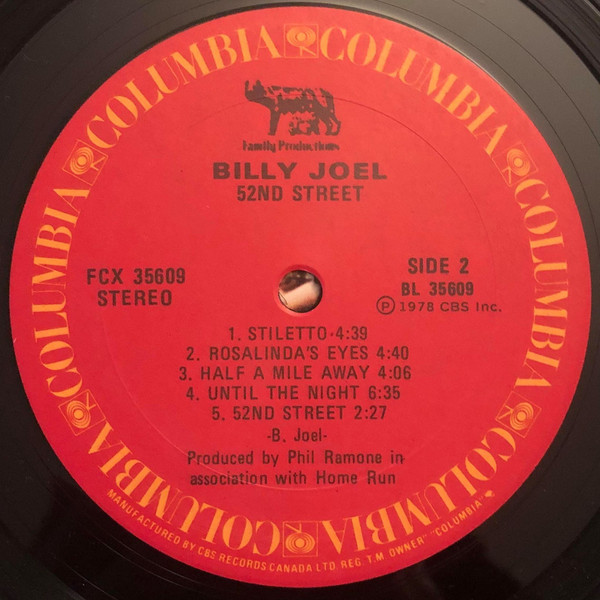 Billy Joel - 52nd Street | Columbia (FCX 35609) - 4