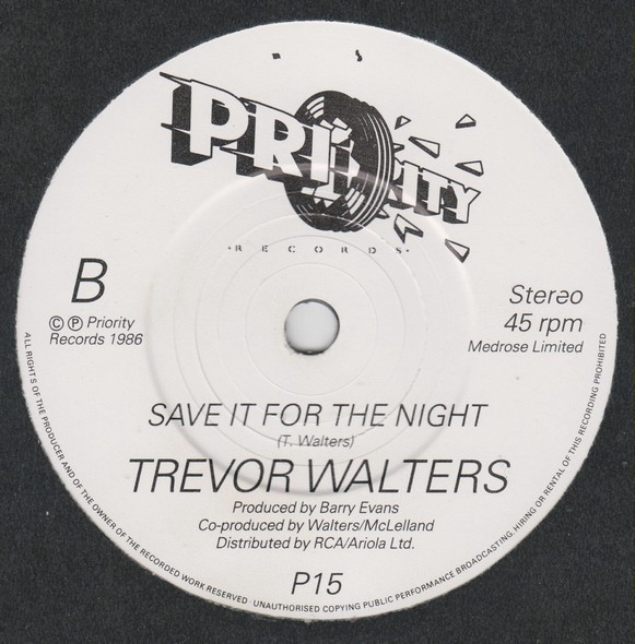 Trevor Walters - Betcha By Golly Wow | Priority Records (P15) - 4 Trevor Walters - Betcha By Golly Wow | Priority Records (P15) - 4