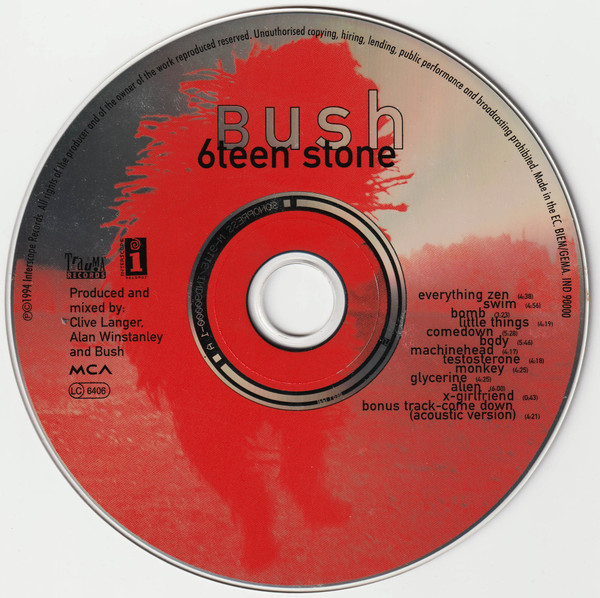 Bush - Sixteen Stone | Trauma Records (IND 90000) - 3